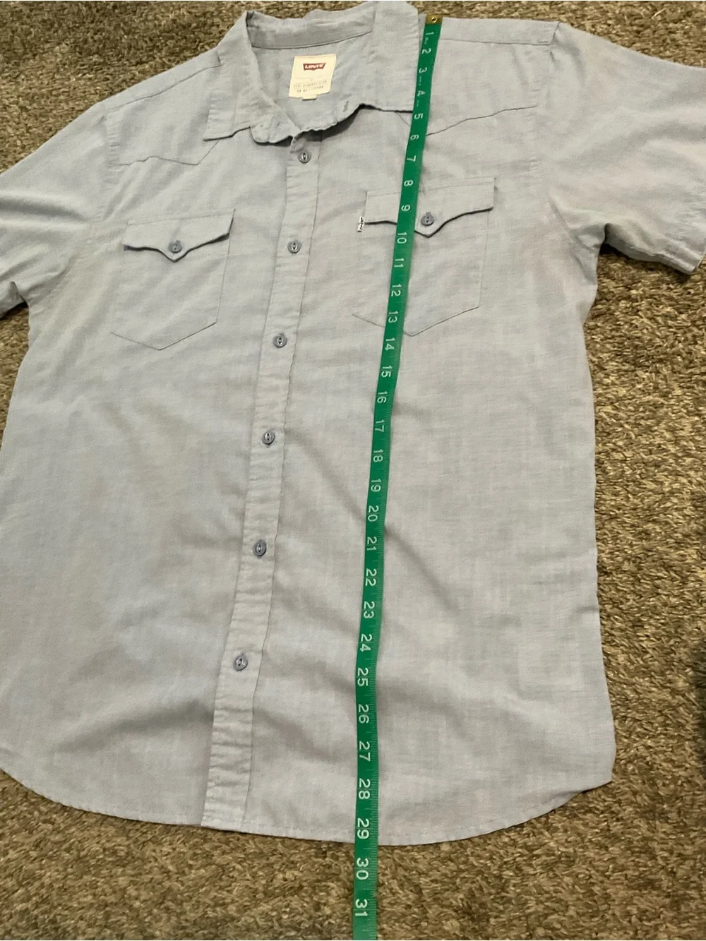 Levi's Men's Classic Western Athletic Fit Short Sleeve Button-Down Shirt - Large